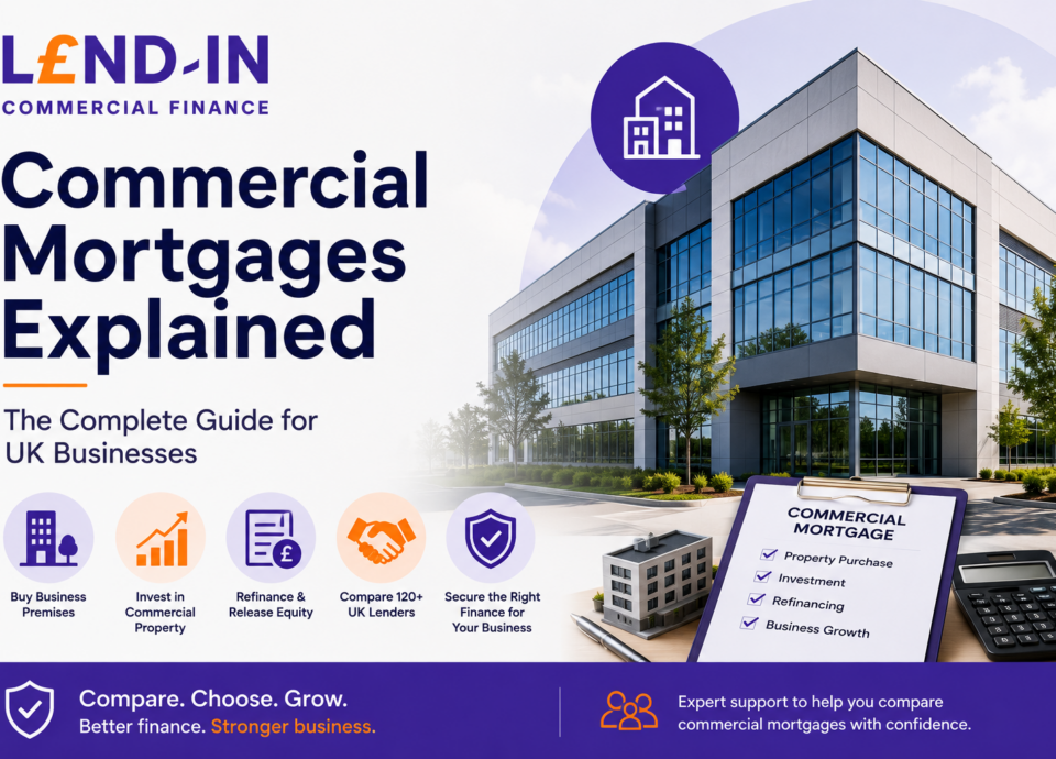 Commercial Mortgages Explained guide showing commercial property finance, business premises and commercial mortgage funding for UK businesses.