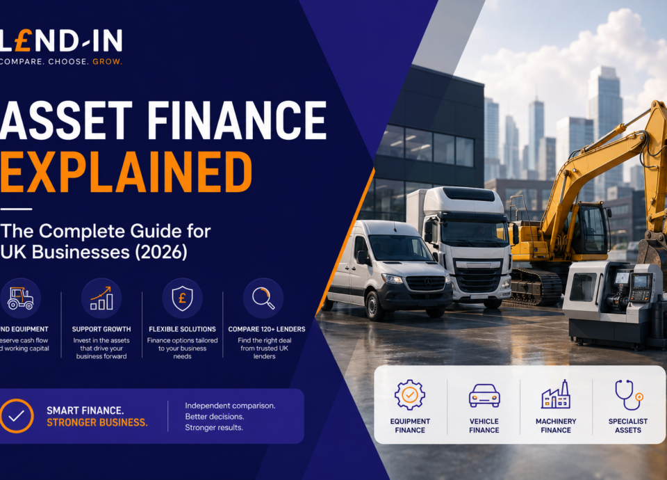 Asset Finance Explained featured image showing business asset finance, equipment finance, machinery finance and vehicle finance for UK businesses.