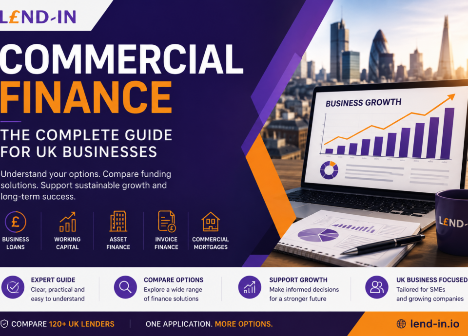 Commercial Finance Explained featured image showing UK business funding, commercial finance solutions, business loans and working capital for UK businesses.